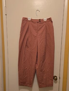 Women's Topshop High-Waist Pleated Trousers — Dusty Rose, NWOT.
